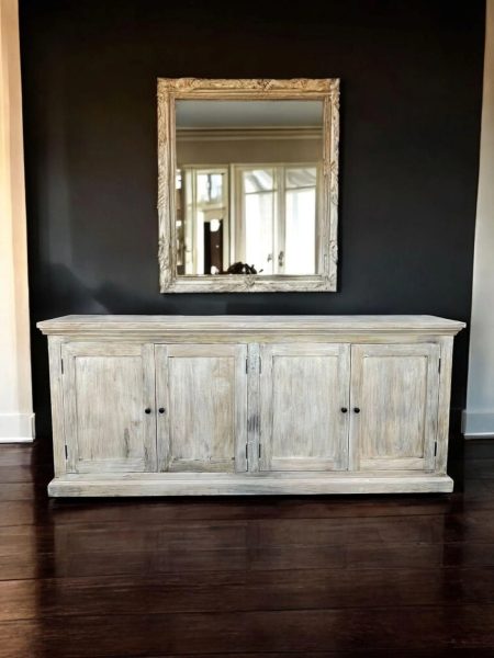 Coastal Beach House 4-Door Credenza