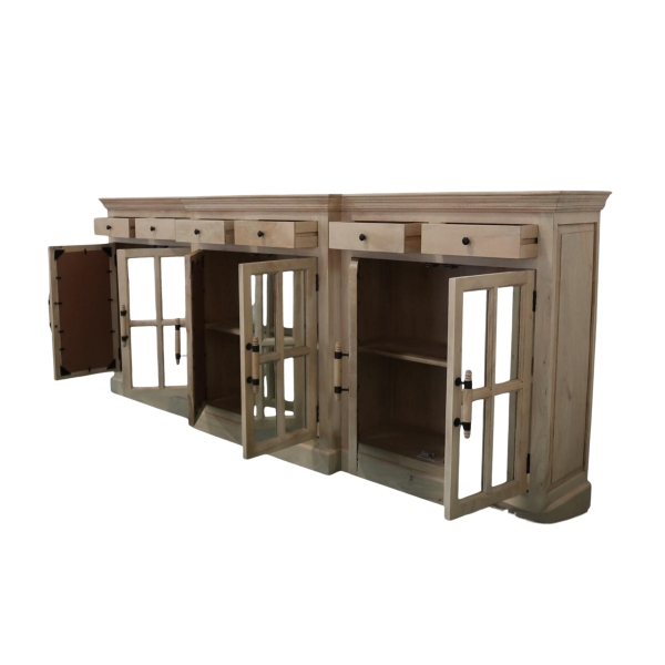 105" Mirror Door Breakfront Credenza - Image 4