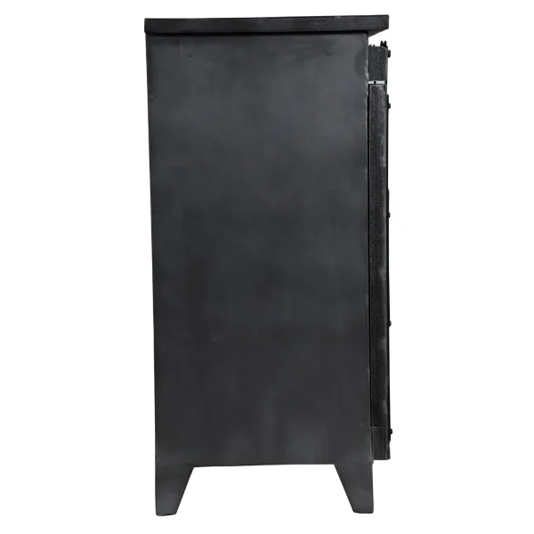 Industrial Chic Sliding Door Bar Cabinet - Image 4