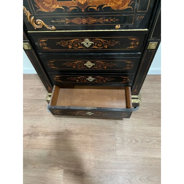 Antique Ebonized Asian Abattant - Image 6