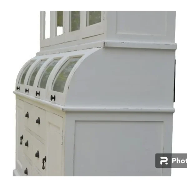 Farmhouse Distressed White Kitchen Pantry - Image 6
