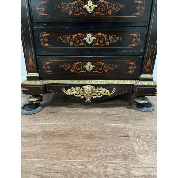 Antique Ebonized Asian Abattant - Image 7