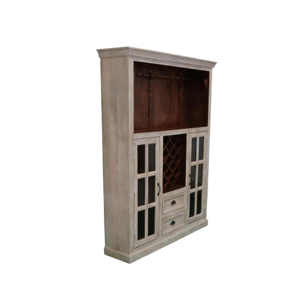 Cape Cod Mango Wood Wine Bar Cabinet - Image 4