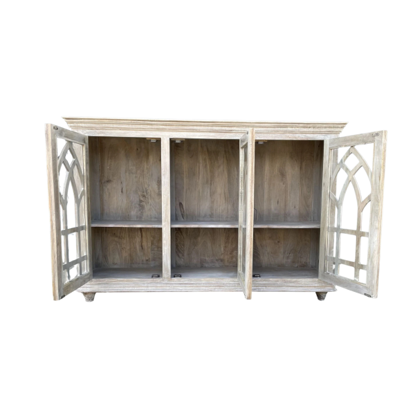 Cathedral Glass Door Credenza - Image 4