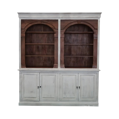 Classic Roman Door Double Arch Bookcase