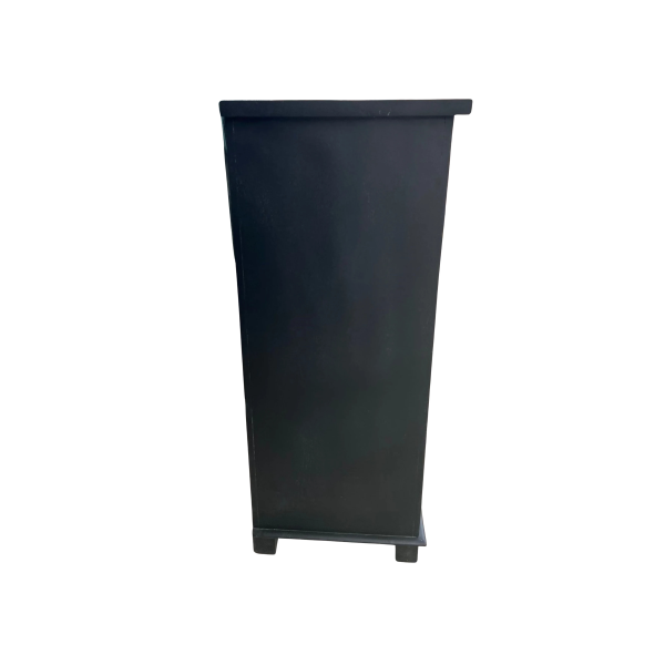 Coastal Black Smoked Glass Door Credenza - Image 6