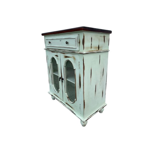 Coastal Boho Glass Door Credenza - Image 6