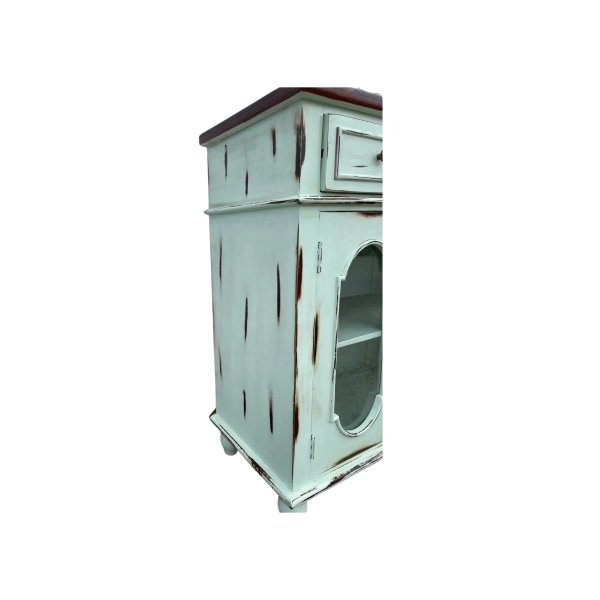 Coastal Boho Glass Door Credenza - Image 7