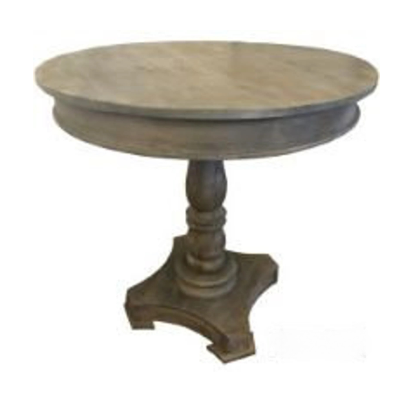 Rustic Round Parlor Lamp Table - Image 2