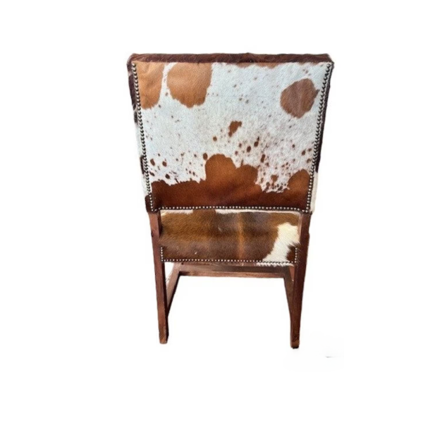 Set of 4 Southwestern Leather Dining Chairs - Image 11