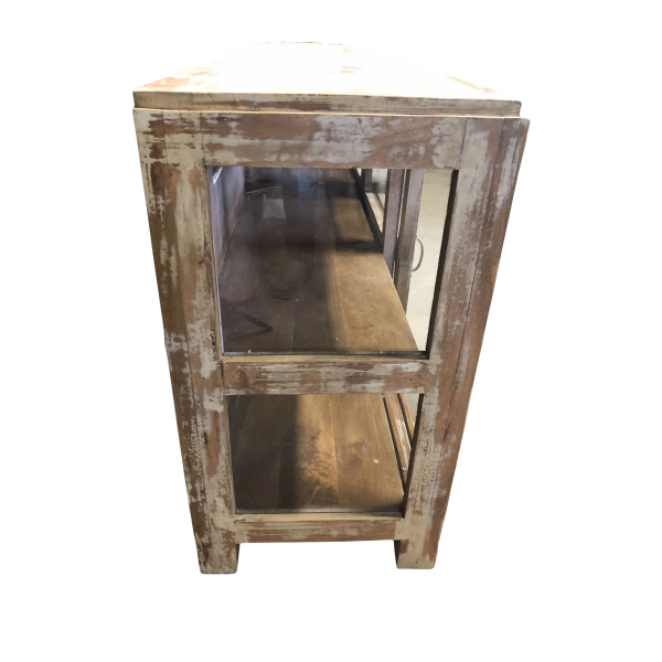 Farmhouse Sliding Glass Door Media Console - Image 3