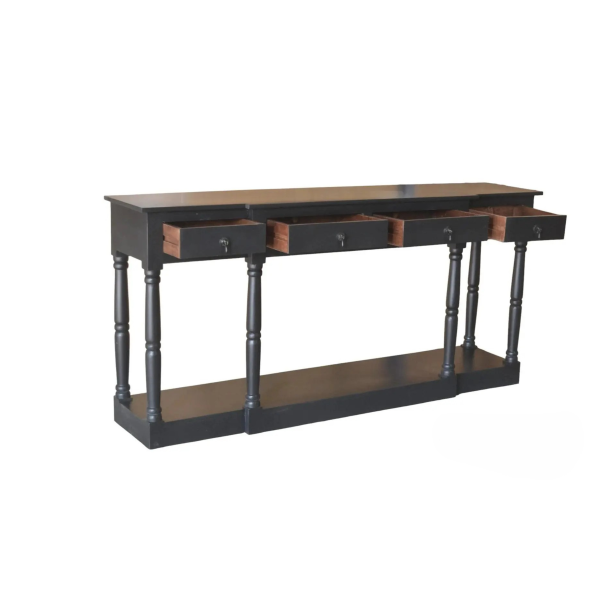 Traditional 4-Drawer Breakfront Console - Image 2