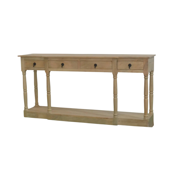 Modern Coastal 4 Drawer Breakfront Console Table - Image 2