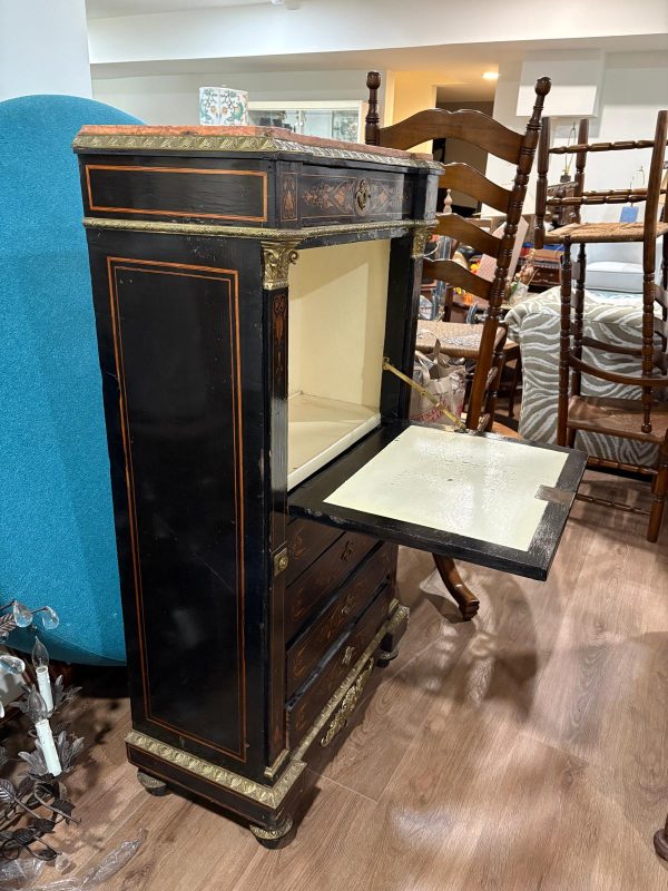 Antique Ebonized Asian Abattant - Image 10
