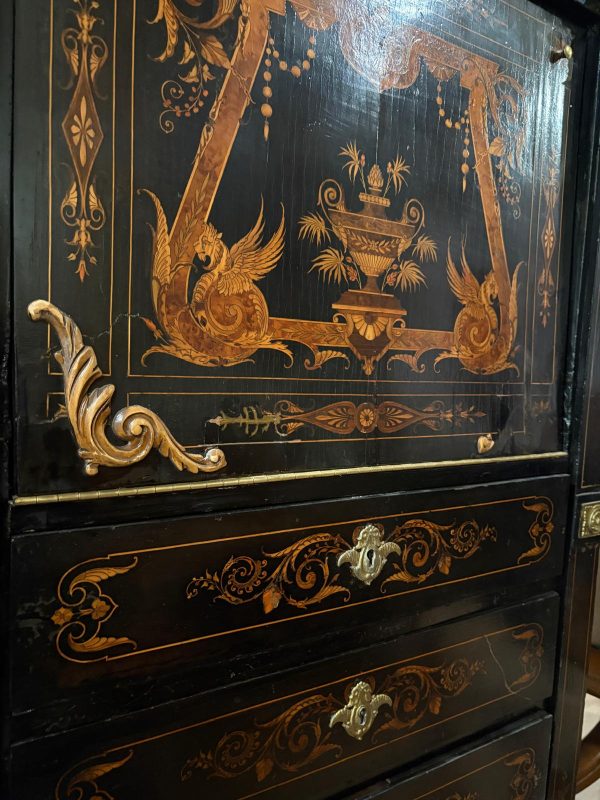 Antique Ebonized Asian Abattant - Image 14