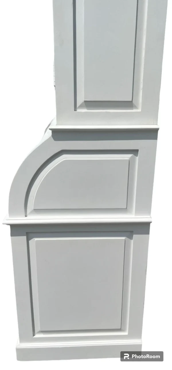 Modern Farmhouse Tall White Glass Door Kitchen Cabinet - Image 7