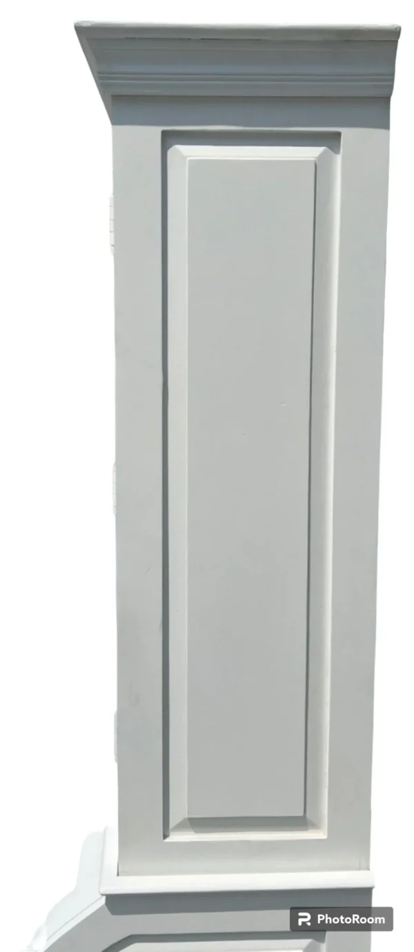 Modern Farmhouse Tall White Glass Door Kitchen Cabinet - Image 8