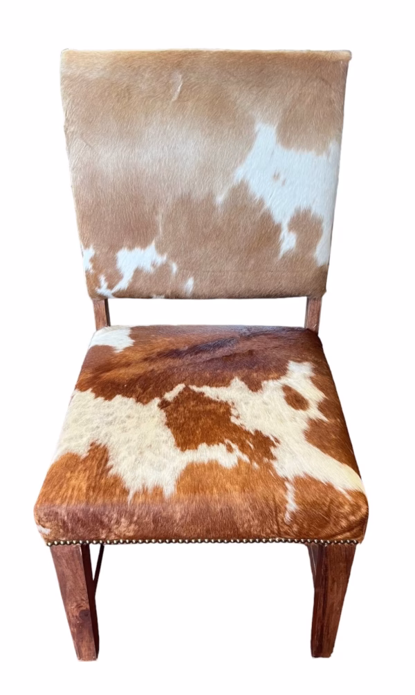 Set of 4 Southwestern Leather Dining Chairs - Image 5