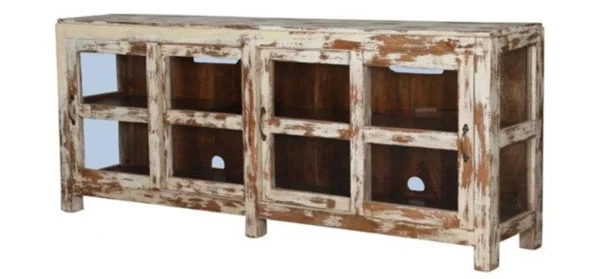 Farmhouse Sliding Glass Door Media Console - Image 2