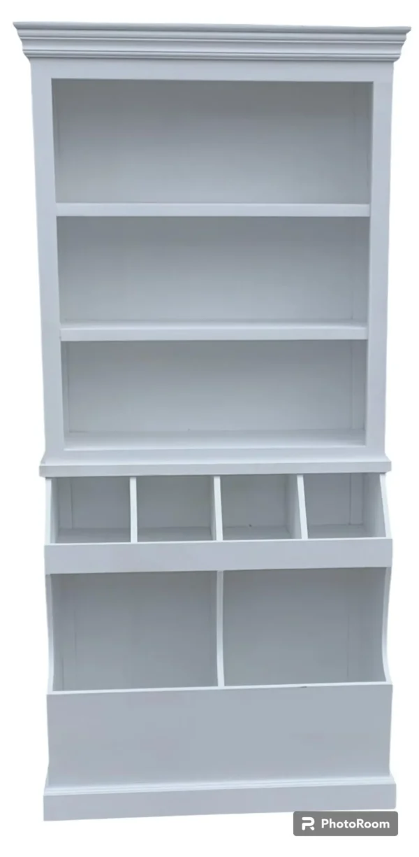Mini General Store Tall White Kitchen Cupboard Hutch - Image 3