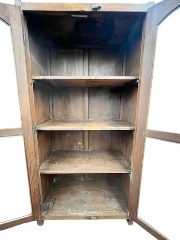 Old Farmhouse Reclaimed Tall Glass Door Bookcase - Image 6