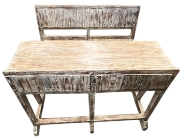 Rustic Reclaimed Timber School Desk - Image 4