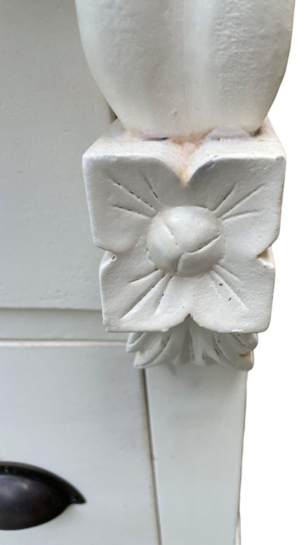 French Country White Mahogany Kitchen Pantry - Image 5