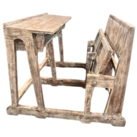 Rustic Reclaimed Timber School Desk