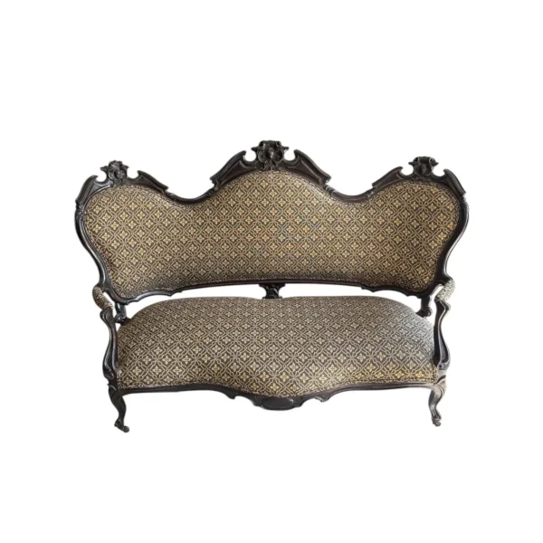 1980s Antique Victorian Custom Upholstered Sofa - Image 2