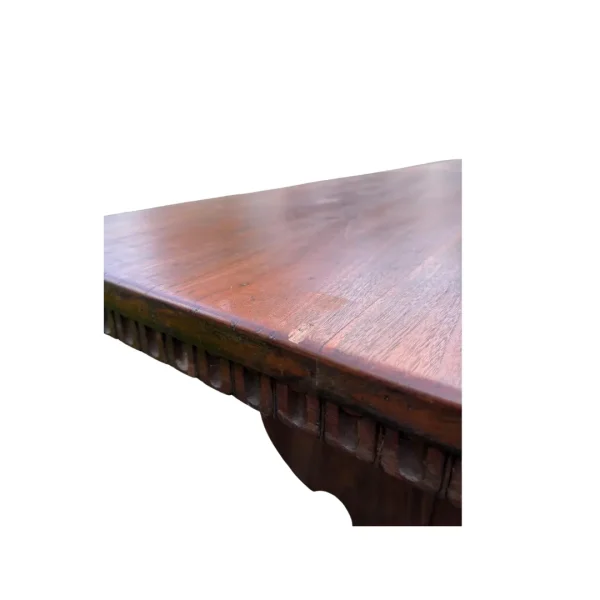 19th Century Antique Solid Wood Trestle Dining Table - Image 9