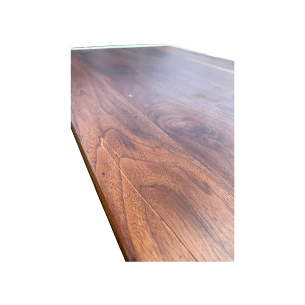 19th Century Antique Solid Wood Trestle Dining Table - Image 7