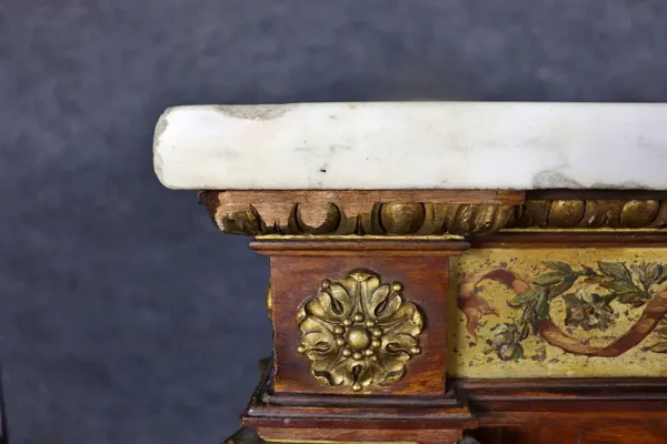 Fantastic French Bronze Mounted Marble Column Marble Top Sideboard - Image 9