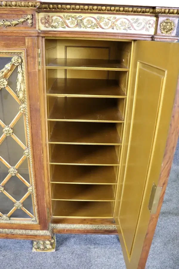 Fantastic French Bronze Mounted Marble Column Marble Top Sideboard - Image 5