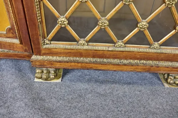 Fantastic French Bronze Mounted Marble Column Marble Top Sideboard - Image 12