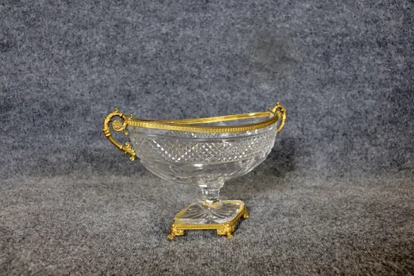 Baccarat Style Cut Crystal Bronze Mounted French Louis XV Style Centerpiece - Image 2