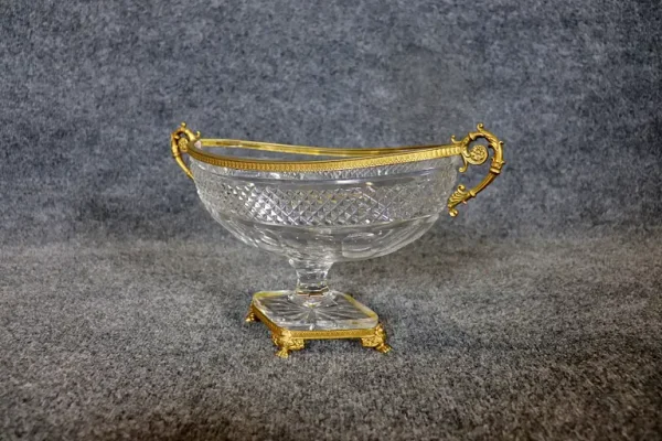 Baccarat Style Cut Crystal Bronze Mounted French Louis XV Style Centerpiece - Image 4