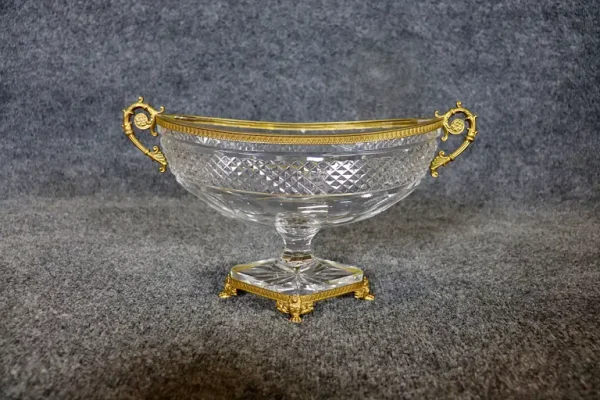 Baccarat Style Cut Crystal Bronze Mounted French Louis XV Style Centerpiece - Image 3
