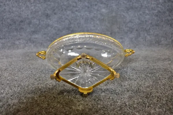 Baccarat Style Cut Crystal Bronze Mounted French Louis XV Style Centerpiece - Image 6