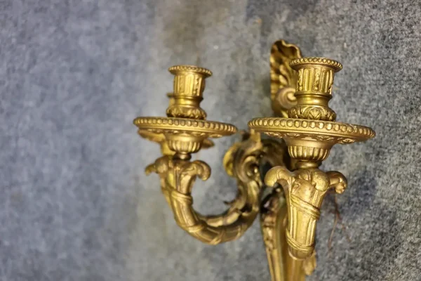 Fine Quality Pair of French Louis XV Style Candle Sconces Not Lighted - Image 2
