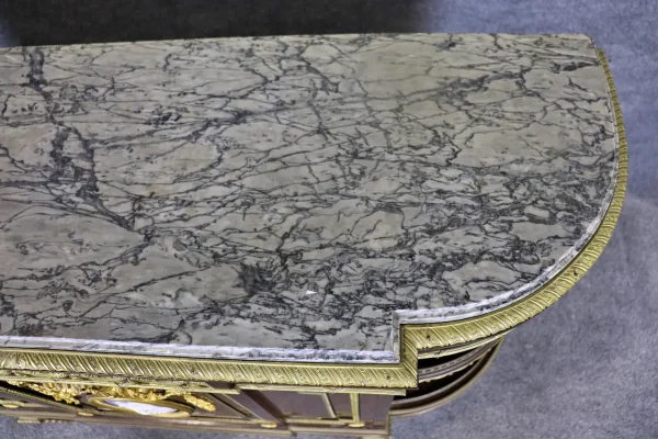 19TH C Louis XVI Style French Marble Top Server with Wedgewood Plaque - Image 9
