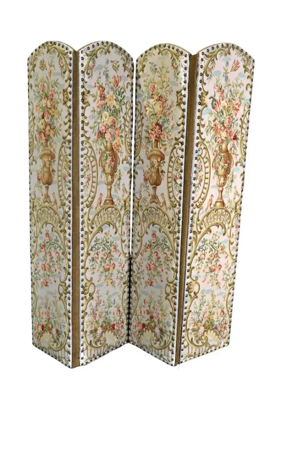 4 Panel Needle point Room Divider