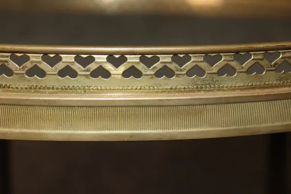 Brass and Mirrored French Directoire Round Table 1920s era - Image 6