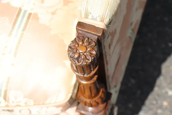 Fine Quality Extra Long Carved Walnut French Louis XVI Settee Sofa 1950s era - Image 5