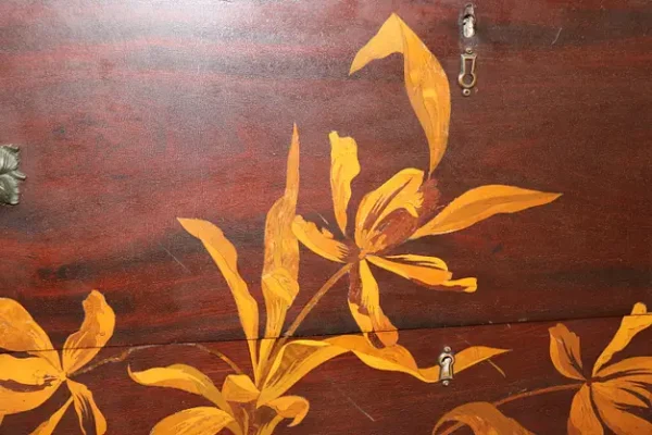 Fine French Walnut Inlaid Satinwood Art Nouveau Dresser in the Manner of Galle - Image 6