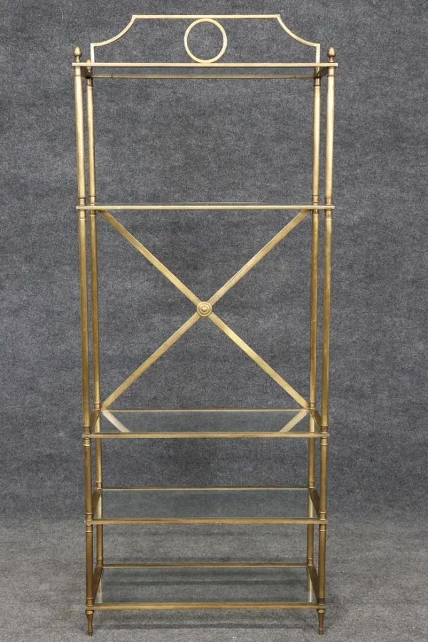 Fantastic Bronze or Brass Maison Jansen Style 5 Tier Etagere Bookshelf Display - Image 10