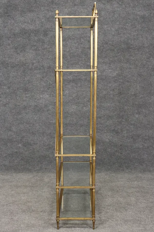 Fantastic Bronze or Brass Maison Jansen Style 5 Tier Etagere Bookshelf Display - Image 9