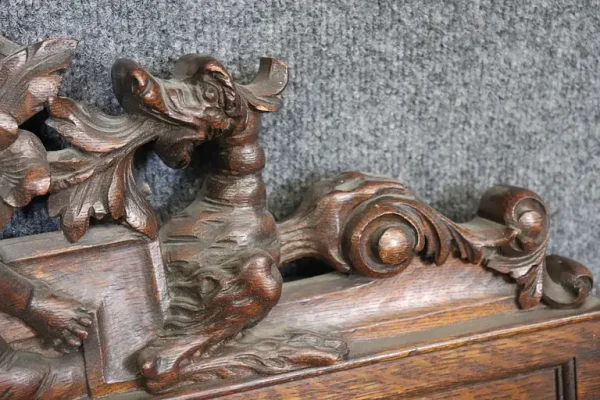 Fantastic Italian Carved Walnut Victorian Era Putti Cherub Door Topper - Image 4