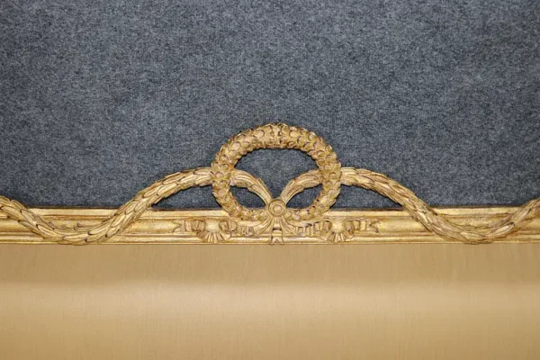 Fantastic Italian-Made Carved Genuine Gold Leaf Giltwood King Size Headboard - Image 2