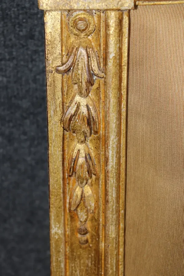 Fantastic Italian-Made Carved Genuine Gold Leaf Giltwood King Size Headboard - Image 5