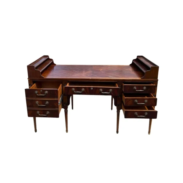 Antique Colonial George Washington Style Mahogany Writing Desk - Image 2